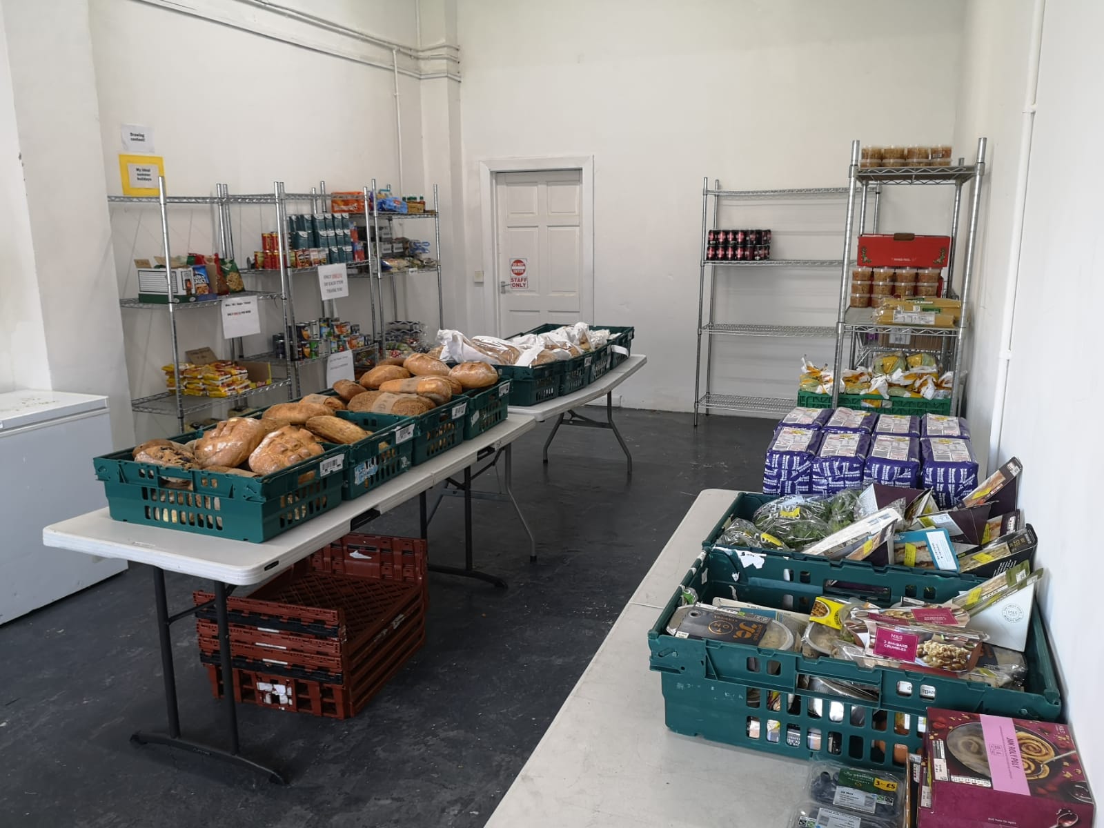 CCG food pantry with FareShare produce